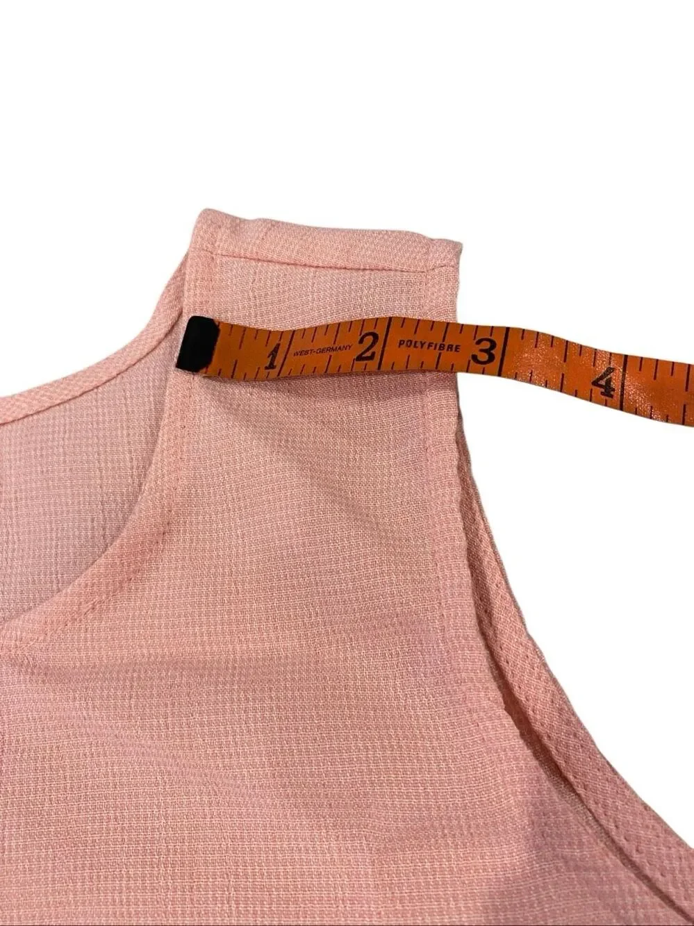Christopher & Banks Pink Sleeveless Blouse Scoop Neck Side Slit Career Casual